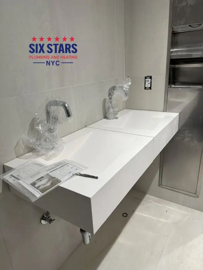 plumbing in bathrooom in NYC Heating-Services-Repair